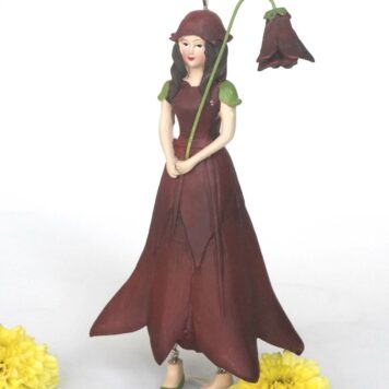 Deko Figur Blumenmädchen Akeleimädchen rot zum Hängen