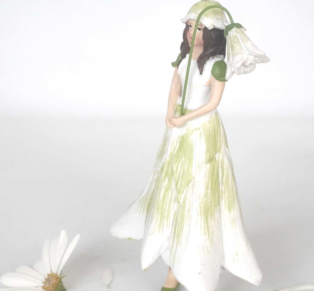 Deko Figur Blumenmädchen Akeleimädchen weiß zum Hängen