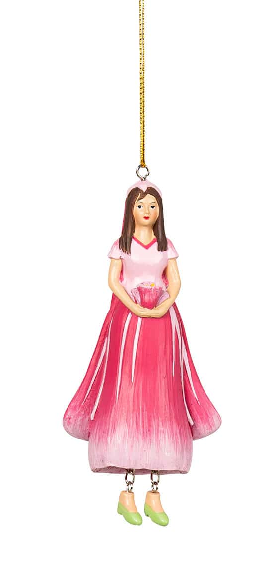 Deko Figur Blumenmädchen Fingerhutmädchen pink zum Hängen