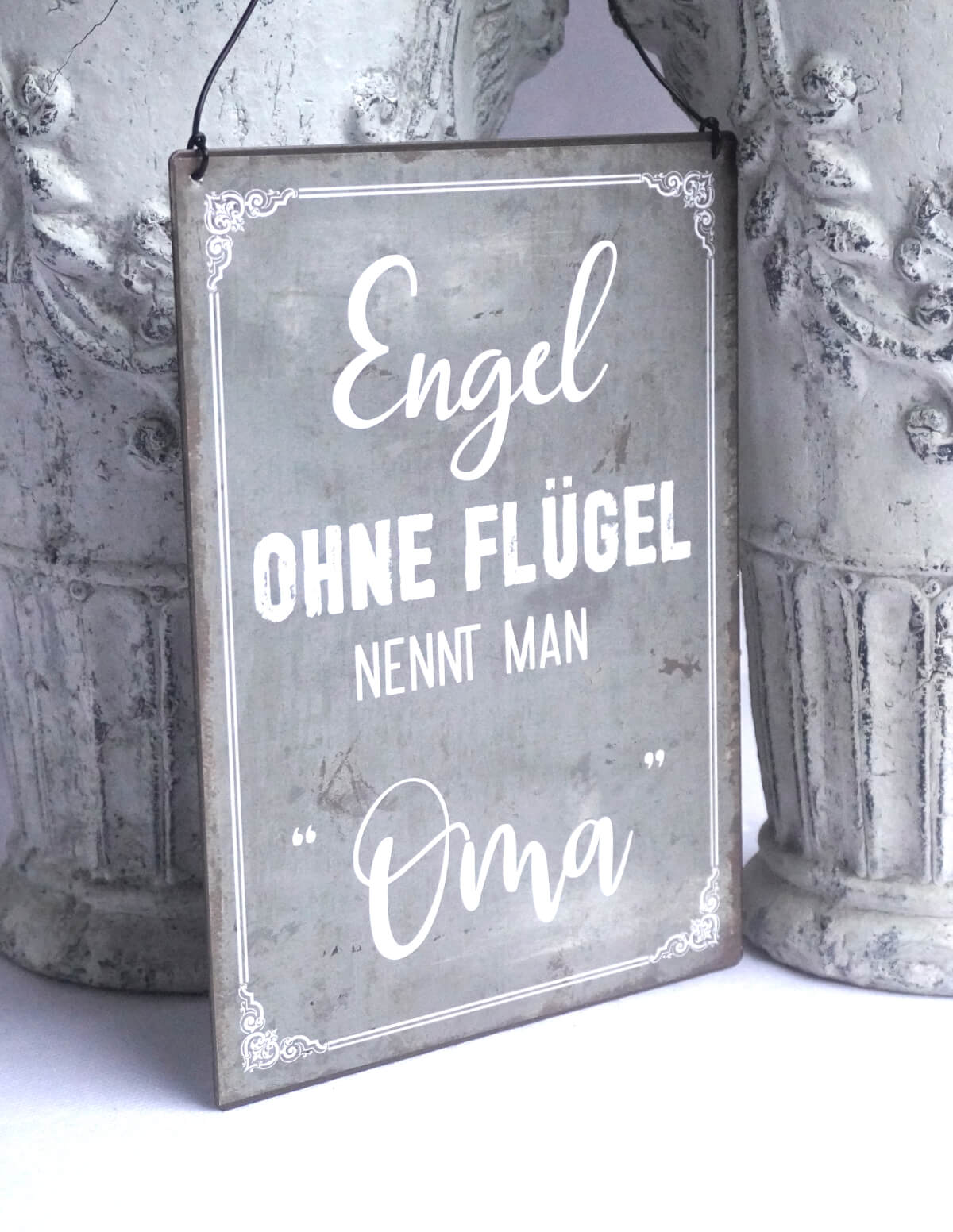 Deko Blechschild Engel Ohne Flügel Nennt Man Oma