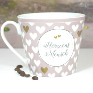 Krasilnikoff Henkelbecher Kaffeebecher Herzens Mensch
