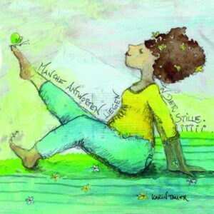 Sabo Design Holzbild Wandbild  Karin Tauer Spruch Manche Antworten liegen in der Stille