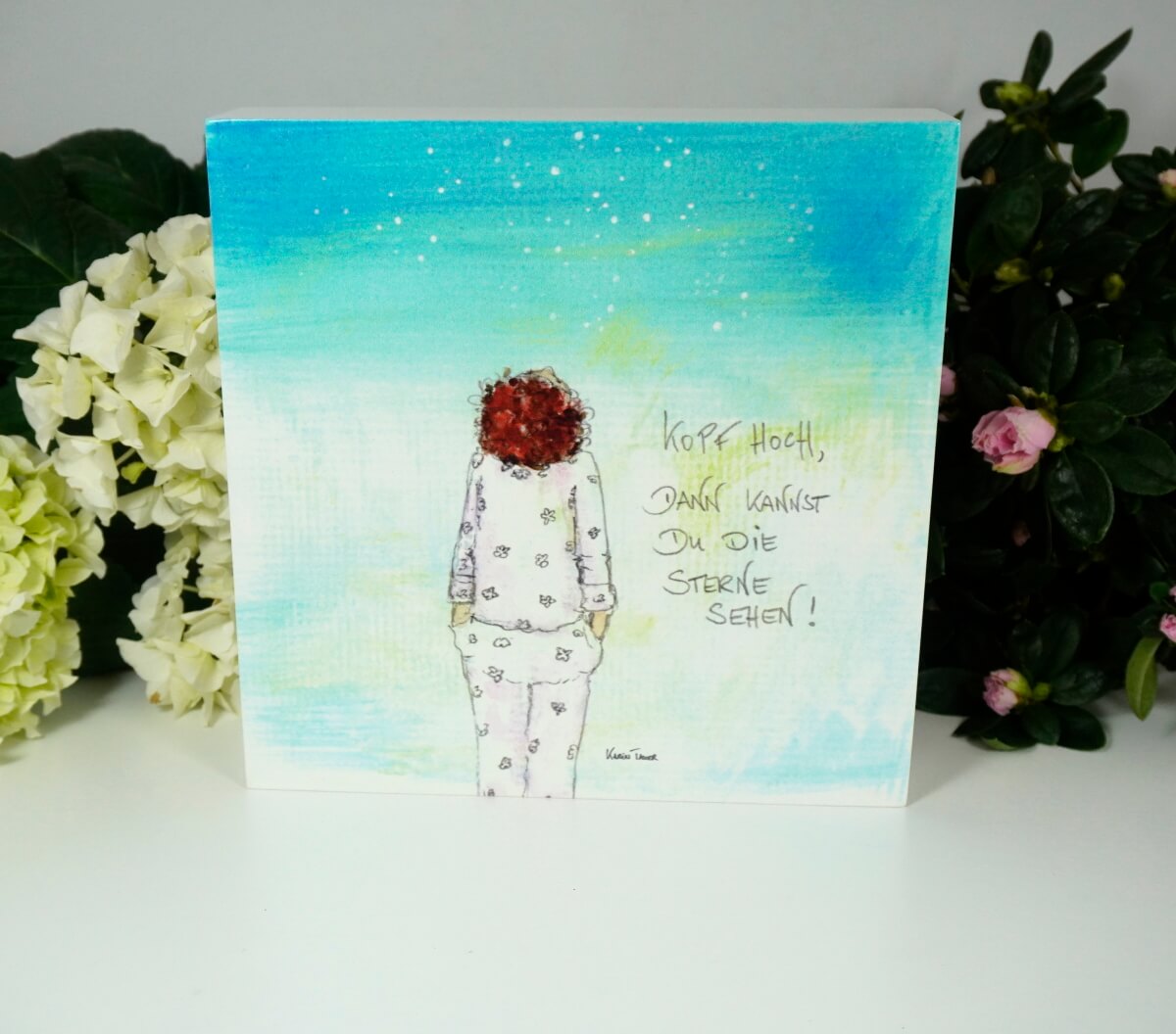 Sabo Design Holzbild Wandbild Kopf Hoch Dann Kannst Du Die Sterne Sehen