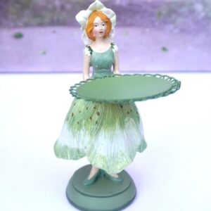 Dekofigur Teelichthalter Kerzenhalter Blumenmädchen Christrosenmädchen