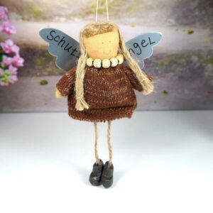Baden Schutzengel Aufhänger Anne Strickkleid Braun