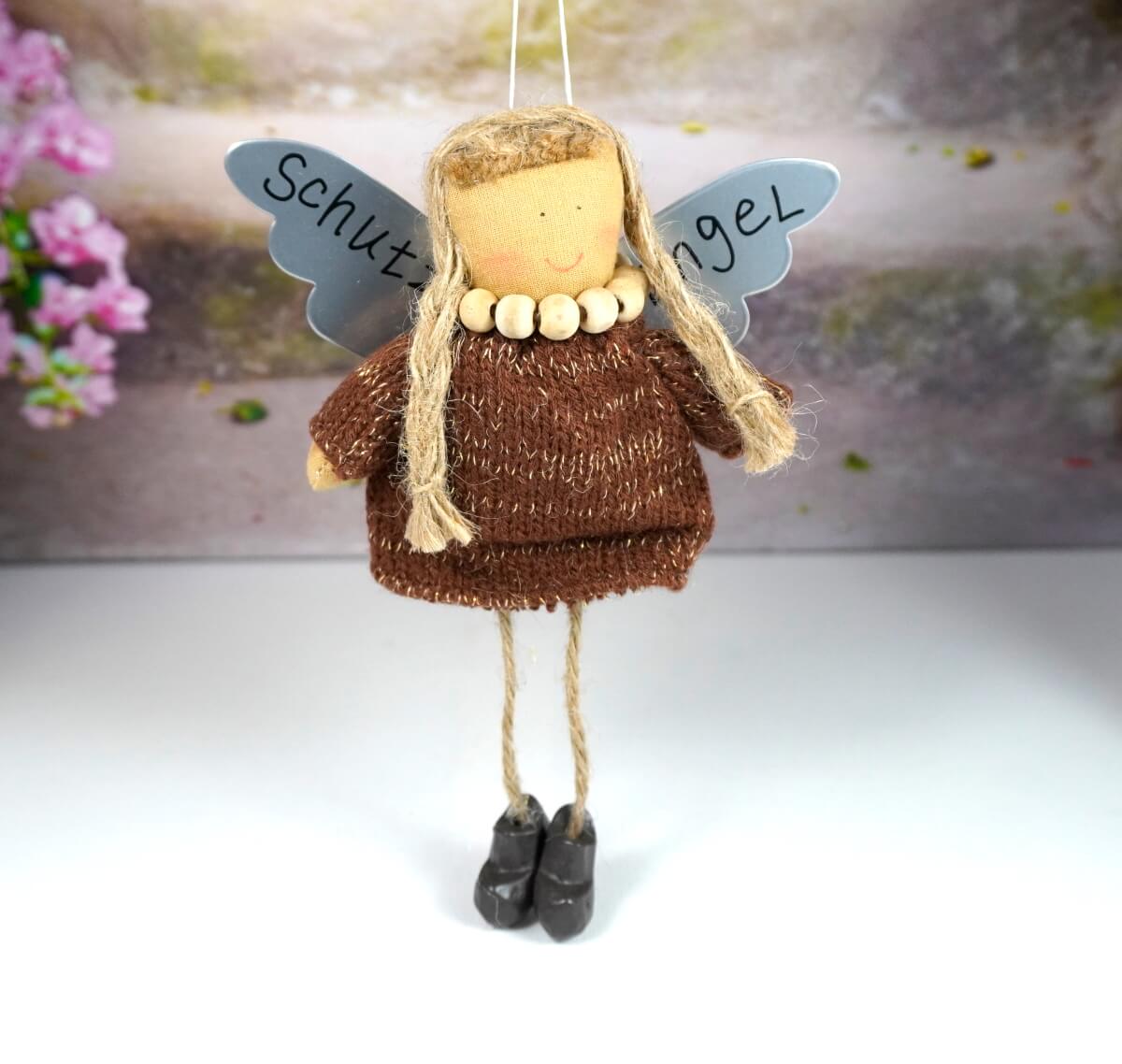 Baden Schutzengel Aufhänger Anne Strickkleid Braun