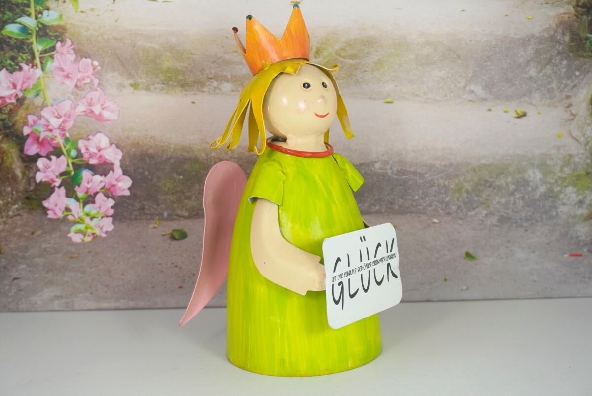 Deko Figur Blechpuppe Little König Glück Ist Die Summe Schöner Erinnerungen