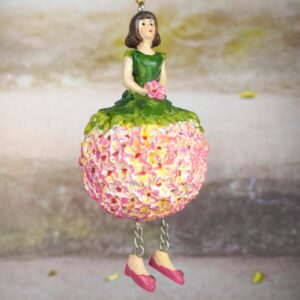 Deko Figur Blumenmädchen Geranienmädchen zum Hängen