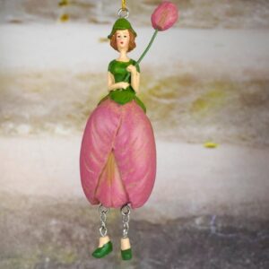 Deko Figur Blumenmädchen Papageientulpenmädchen zum Hängen