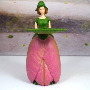 Dekofigur Teelichthalter Blumenmädchen Papageientulpenmädchen