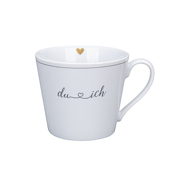 Krasilnikoff Kaffeebecher Henkelbecher du und ich