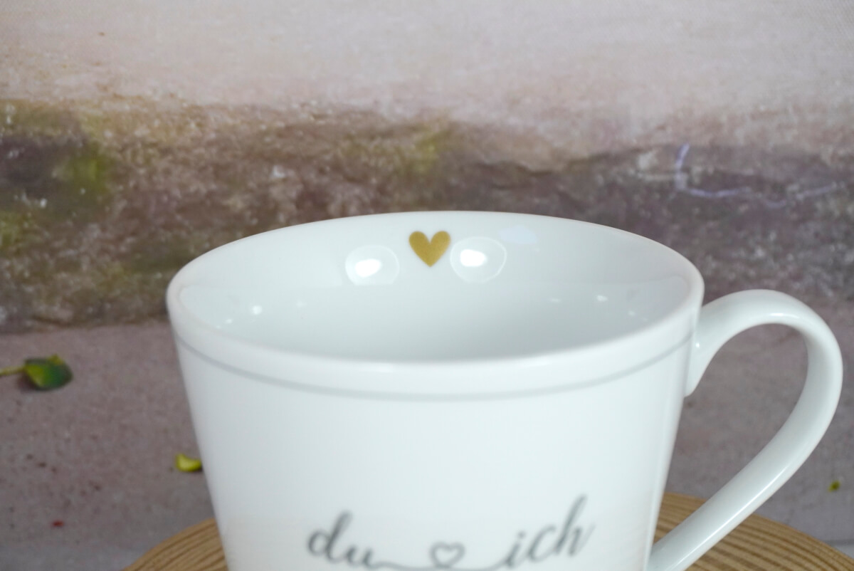 Krasilnikoff Kaffeebecher Henkelbecher du und ich – Bild 8