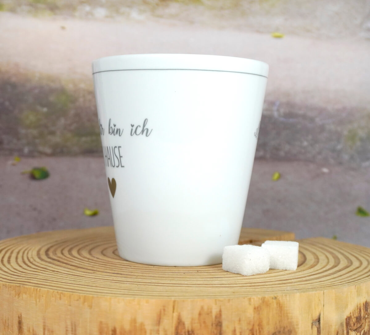 Krasilnikoff Kaffeebecher Mug Cup Bei dir bin ich Zu Hause