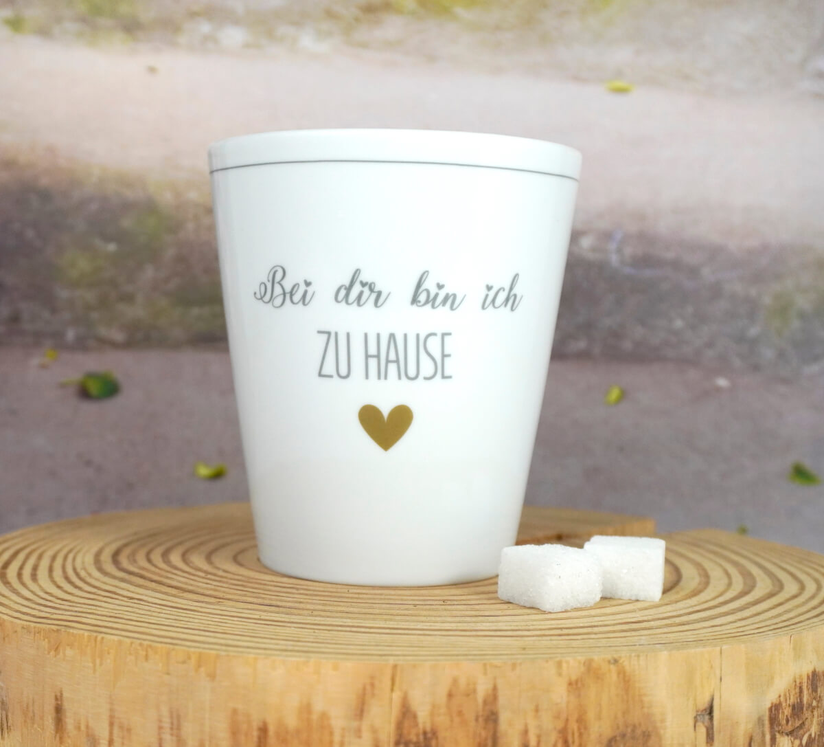 Krasilnikoff Kaffeebecher Mug Cup Bei dir bin ich Zu Hause