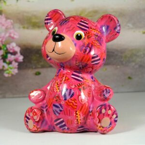 Pomme Pidou Spardose Money Bank Teddy Toto Pink Herzchen