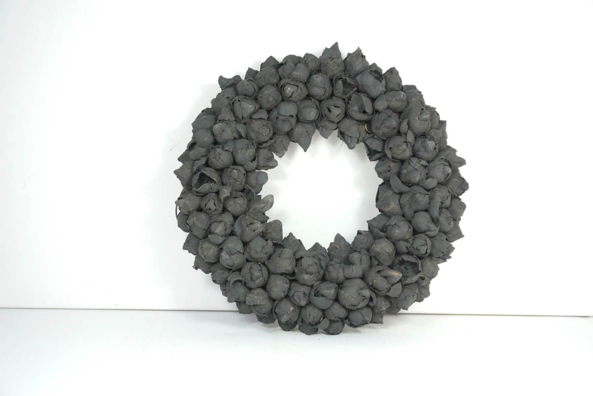 Couronne Türkranz Naturkranz Coco Fruit Trocken Wreath Black 30 ∅