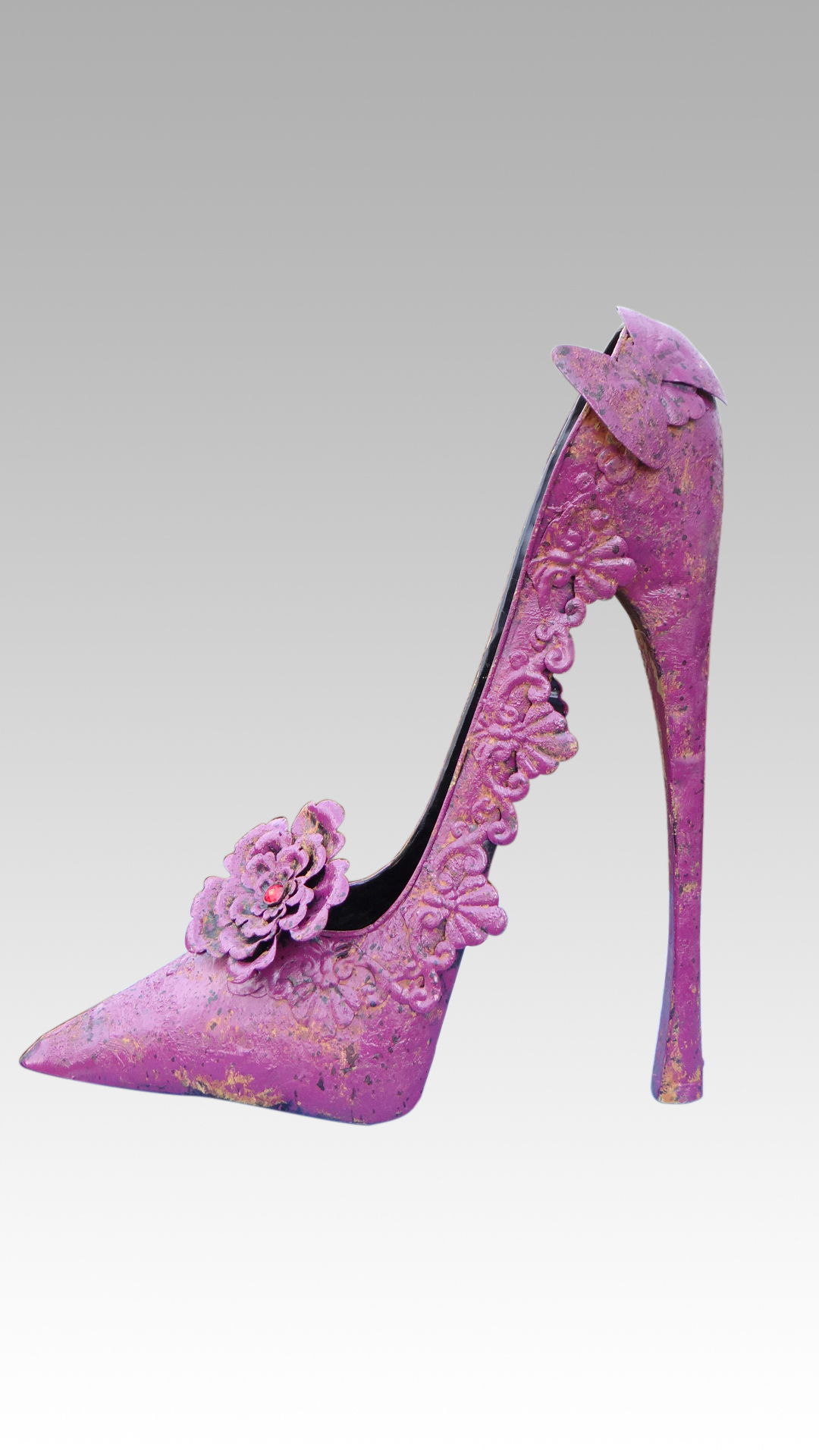 Deko High Heel Schuh Magische Deko XXL Big Lila