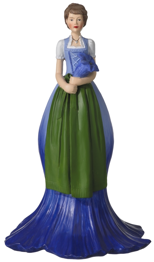 Deko Figur Blumenmädchen Enzianmädchen Stehend