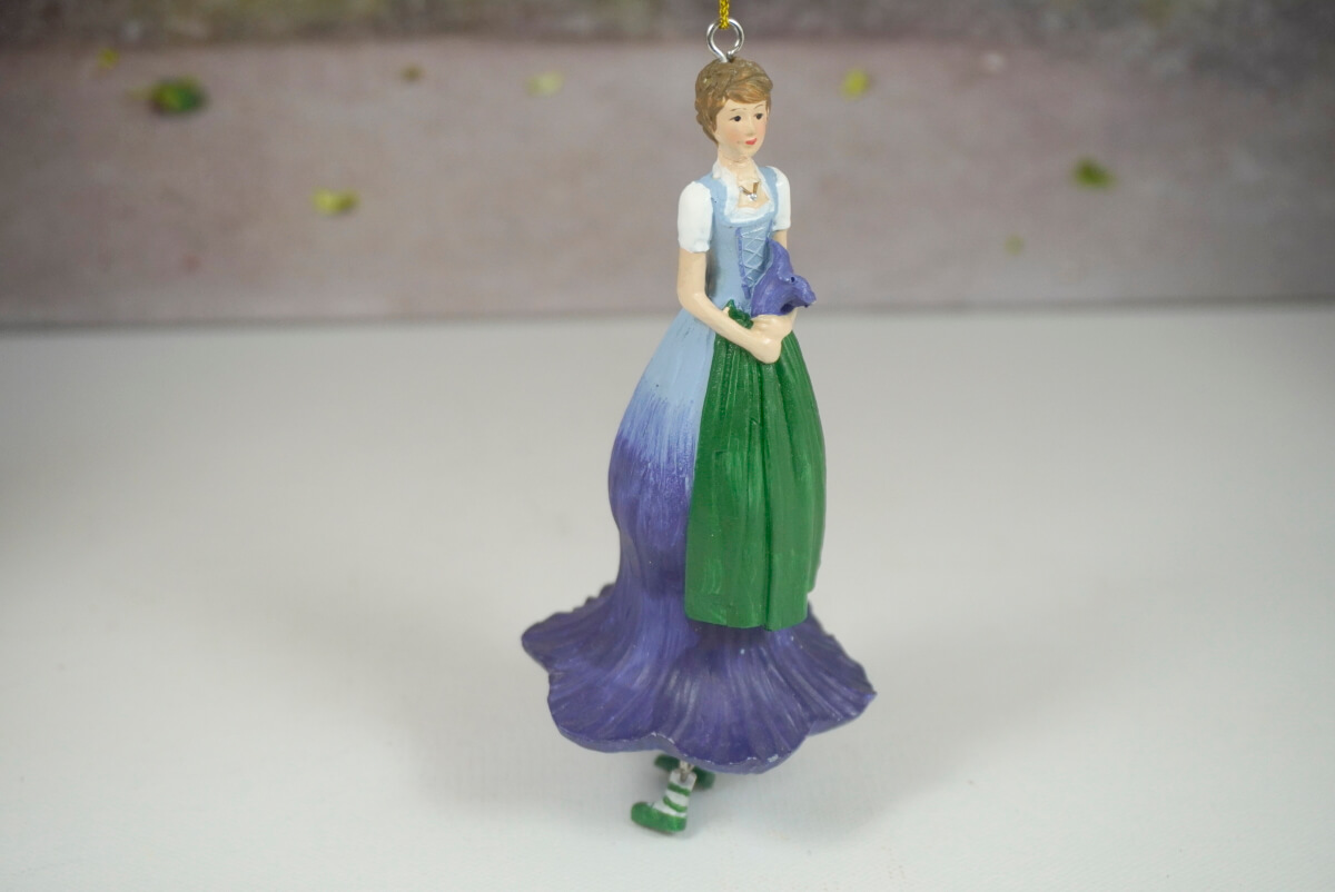 Deko Figur Blumenmädchen Enzianmädchen zum Hängen