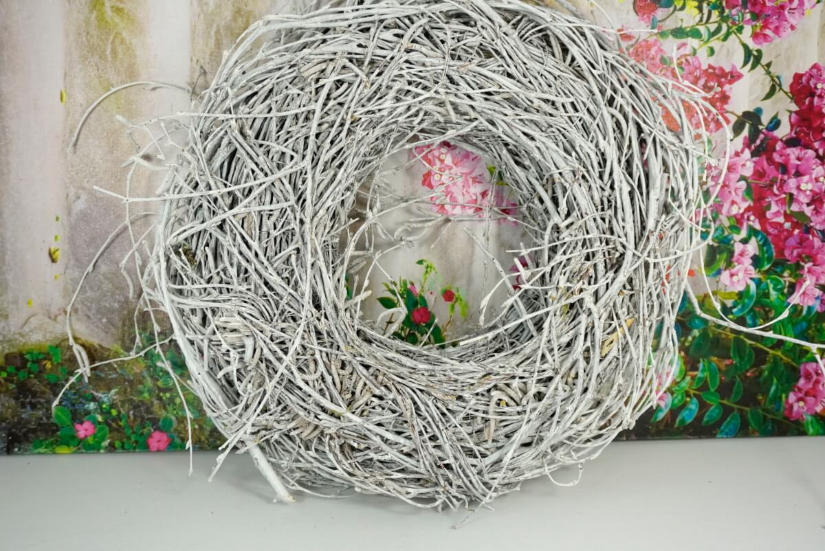 Deko Naturkranz Tischkranz Türkranz Birkenkranz 30cm ∅