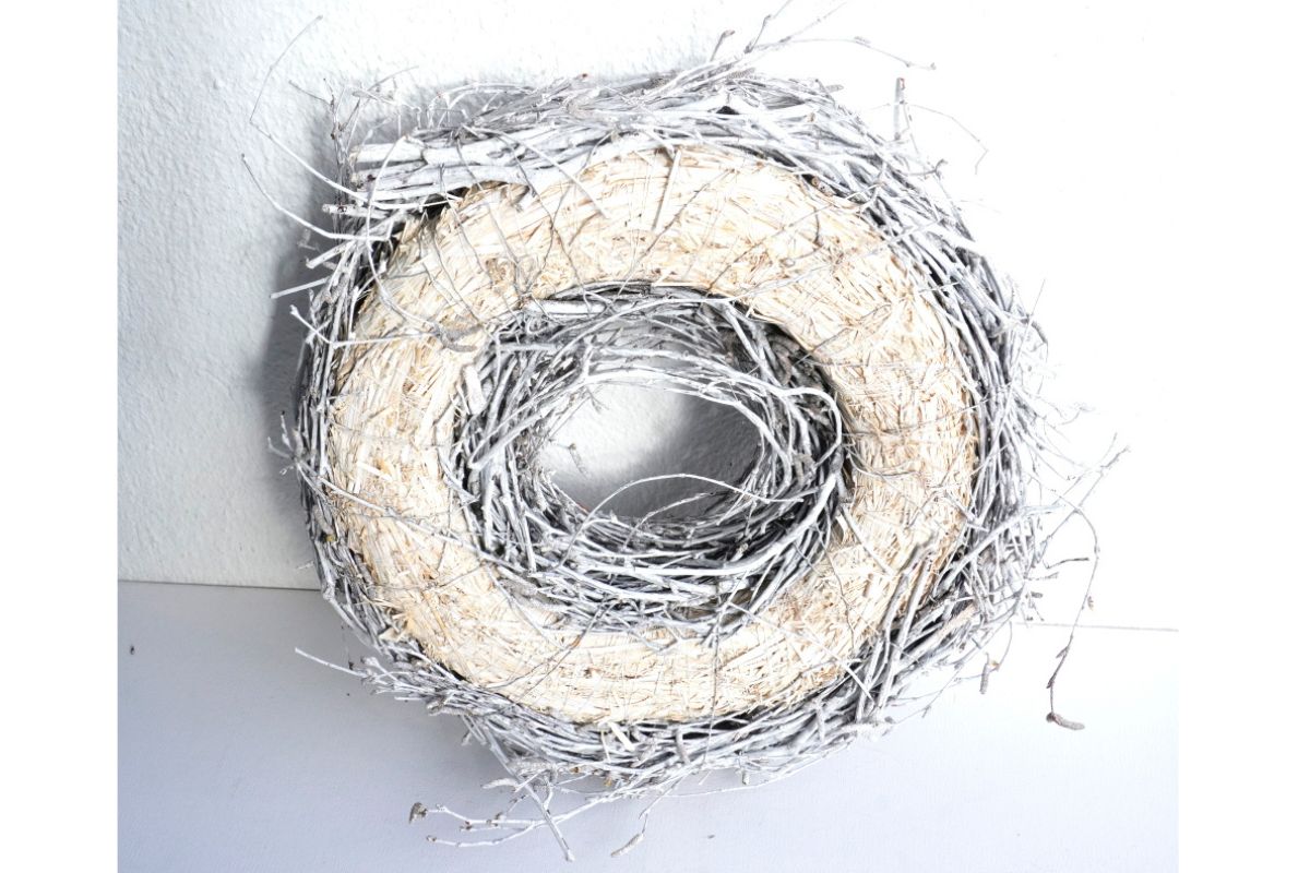 Deko Naturkranz Tischkranz Türkranz Birkenkranz 30cm ∅