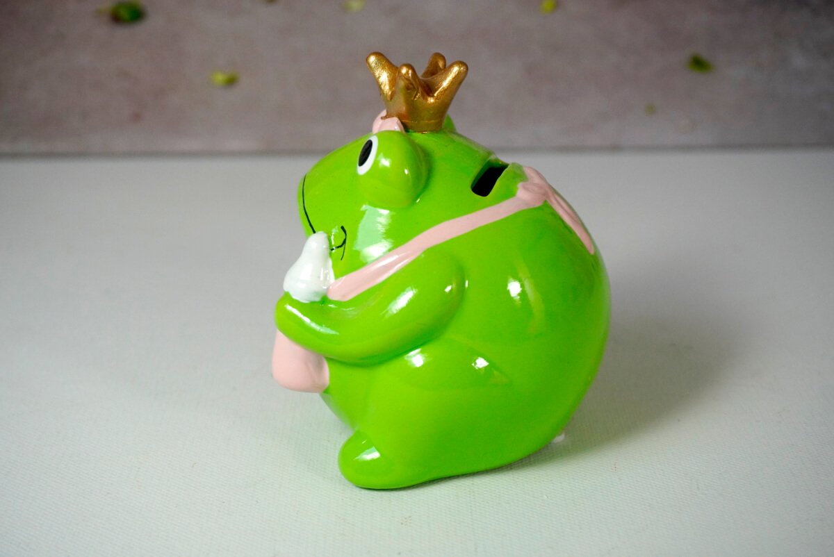 Pomme Pidou Money Bank Spardose Freddy Petit Baby Rosa