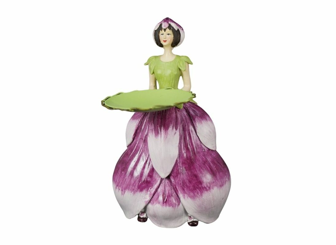 Dekofigur Teelichthalter Blumenmädchen Magnolienmädchen