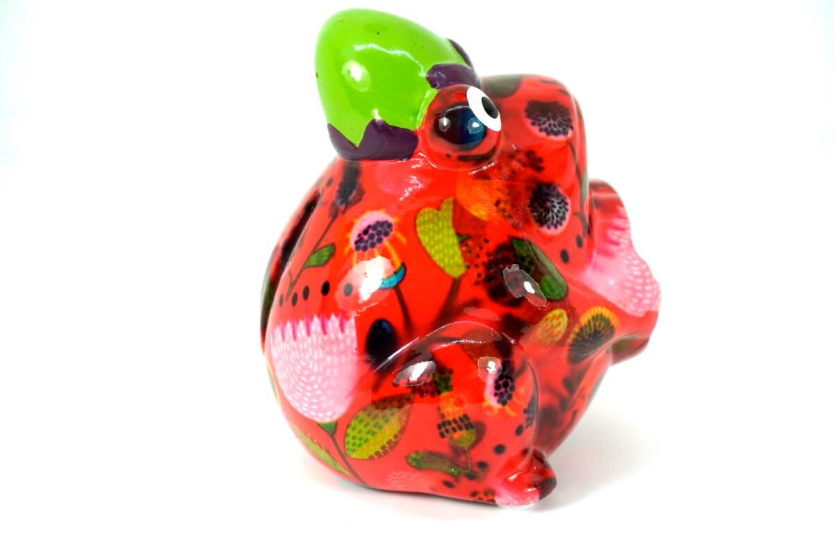 Pomme Pidou Money Bank Spardose Frosch Freddy Joyeux Noël Orange