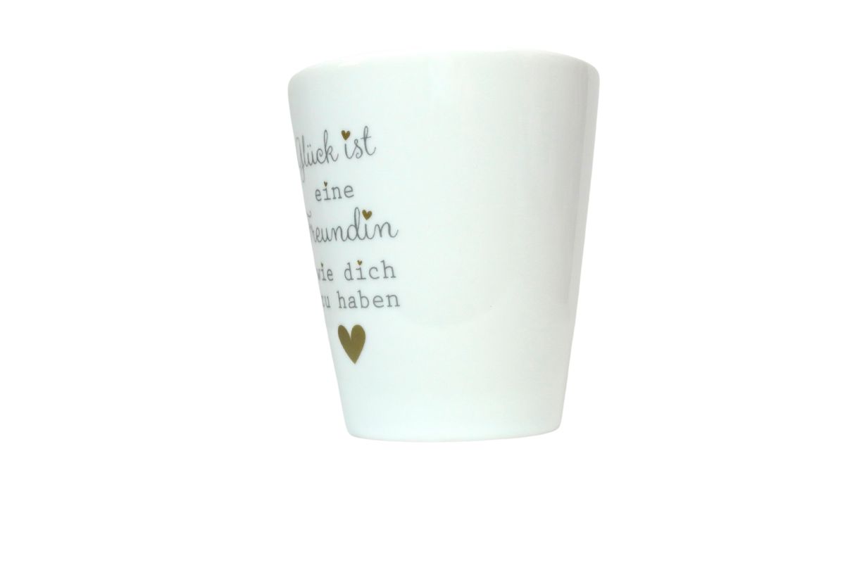 Krasilnikoff Kaffeebecher Sprüche Tasse Mug Cup Glück ist eine Freundin wie dich zu haben