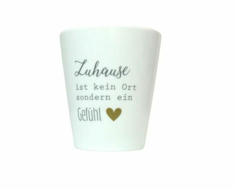 Krasilnikoff Kaffeebecher Sprüche Tasse Mug Cup Zuhause ist kein Ort sondern ein Gefühl