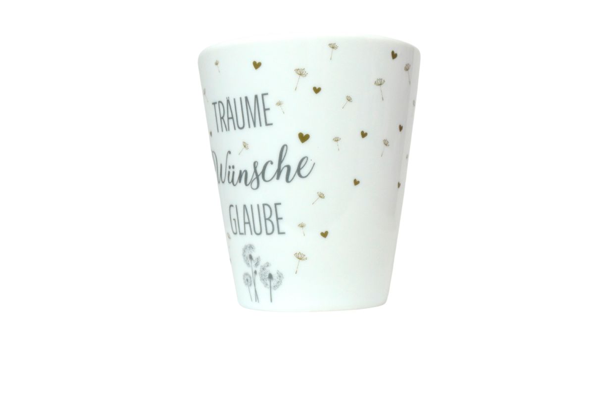 Krasilnikoff Kaffeebecher Sprüche Tasse Mug Cup Träume Wünsche Glaube