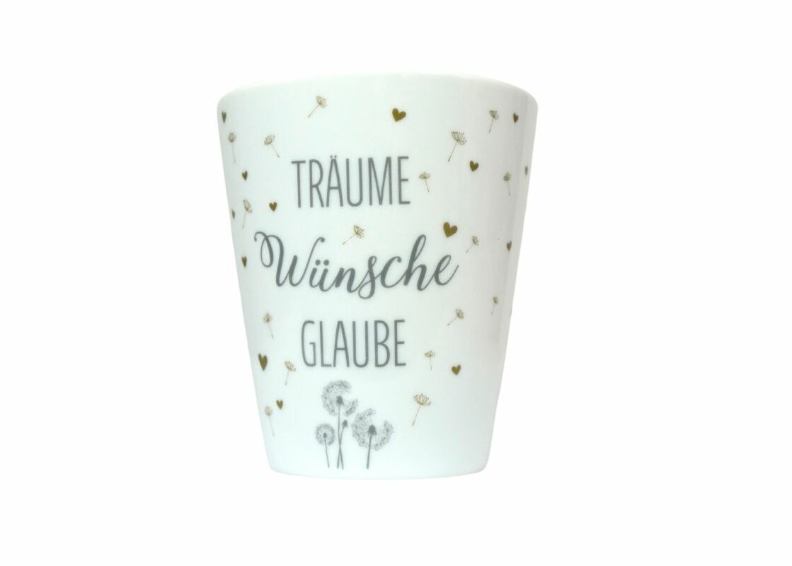 Krasilnikoff Kaffeebecher Sprüche Tasse Mug Cup Träume Wünsche Glaube