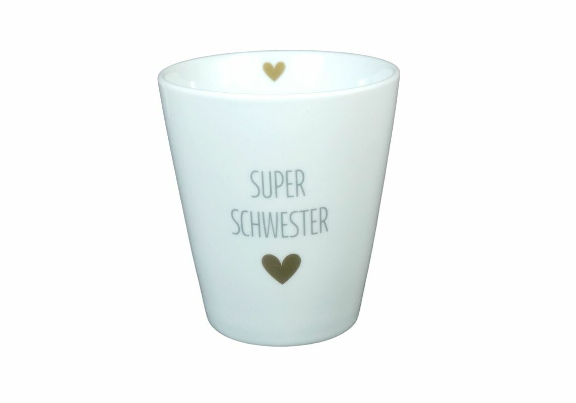 Krasilnikoff Kaffeebecher Sprüche Tasse Mug Cup Super Schwester