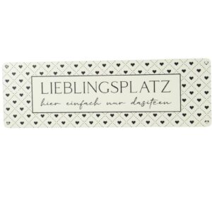 Deko Blechschild Aufhänger Lieblingsplatz hier einfach nur dasitzen