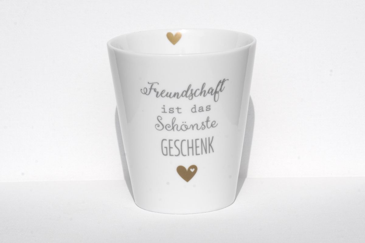 Krasilnikoff Kaffeebecher Sprüche Tasse Mug Cup Freundschaft ist das schönste Geschenk