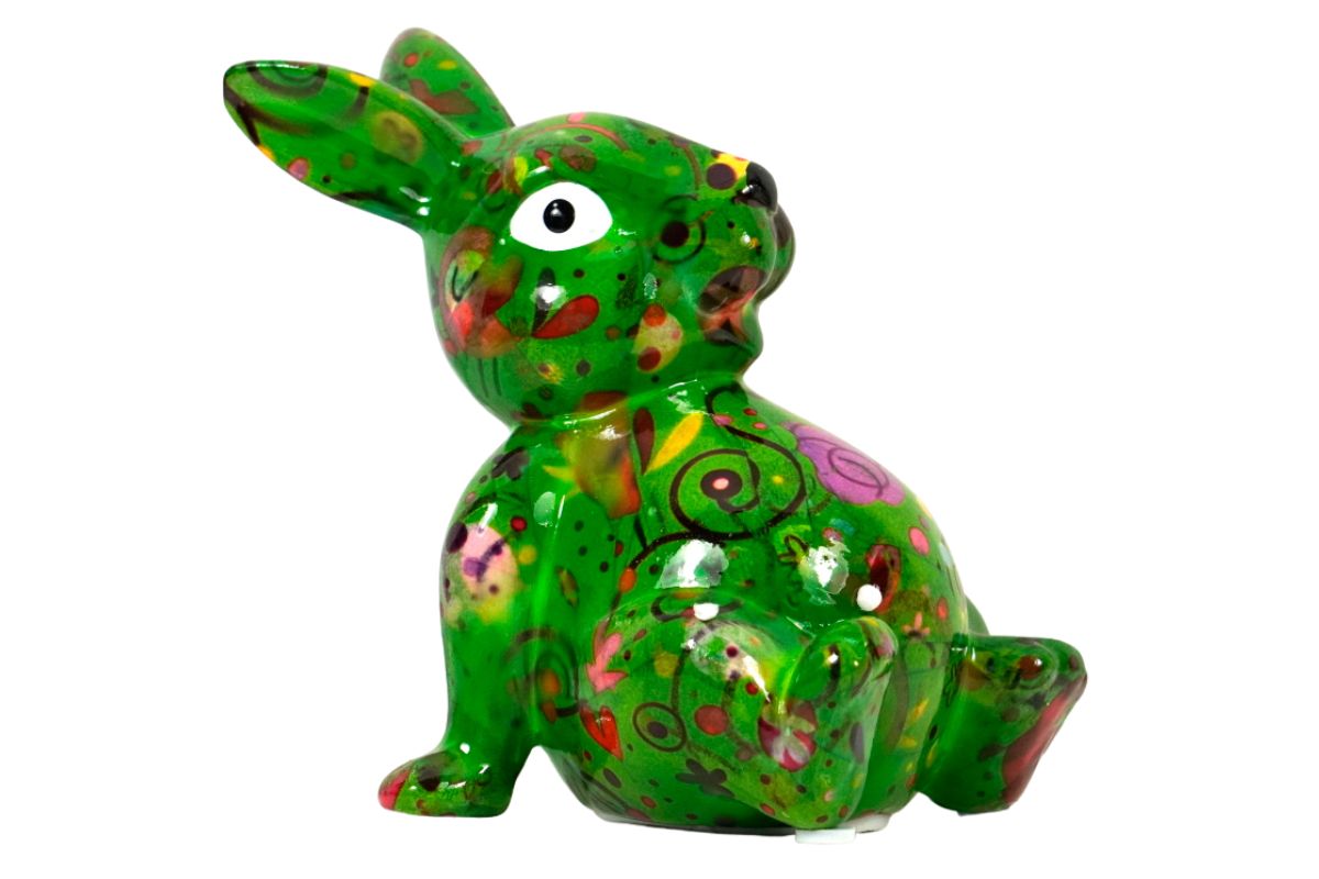 Pomme Pidou Money Bank Spardose Petit Hase Osterhase Billie Grün