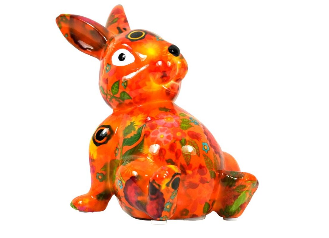 Pomme Pidou Money Bank Spardose Petit Hase Osterhase Billie Orange