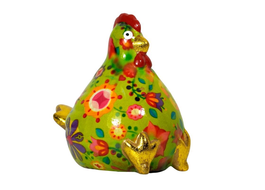 Pomme Pidou Spardose Money Bank Huhn Claire Petit Grün