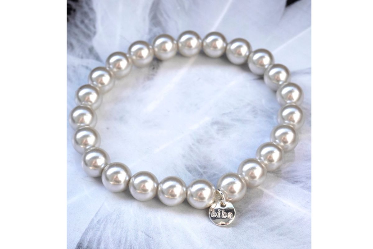 Biba Armband Grauweiss Damen Armband Glücksbringer