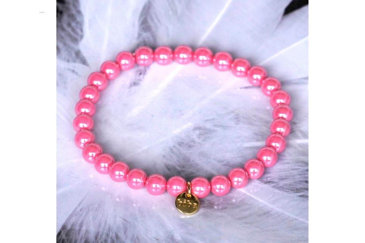 Biba Armband Rosa Perle Damen Armband Glücksbringer