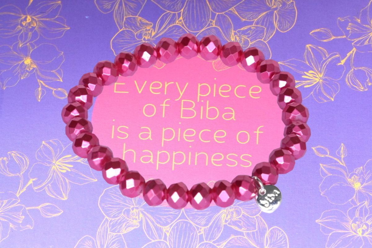 Biba Armband Crystal Himbeer Rosa Perle Damen Armband Glücksbringer