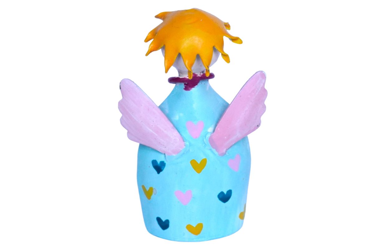 Pape Dekofigur Schutzengel Blechfigur Little Mike mit Herz Handarbeit