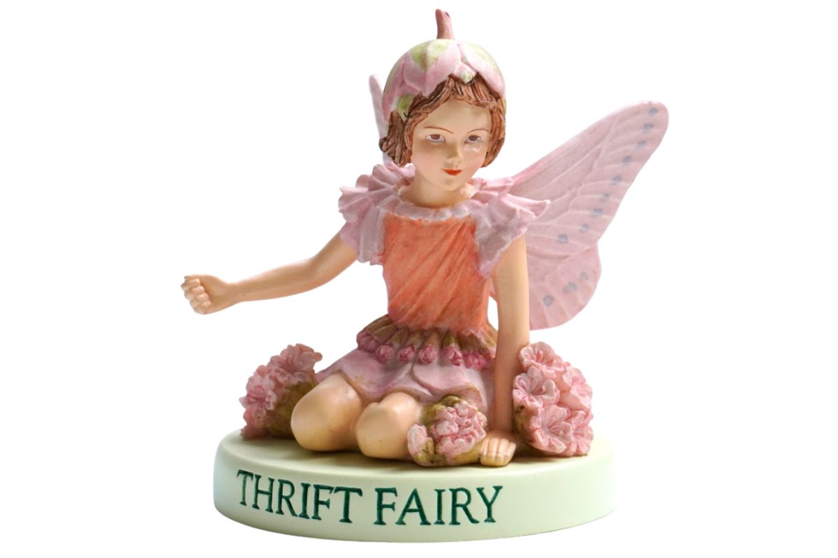 Flower Fairy Dekofigur Elfe Thrift Fairy Waldelfe Sockel