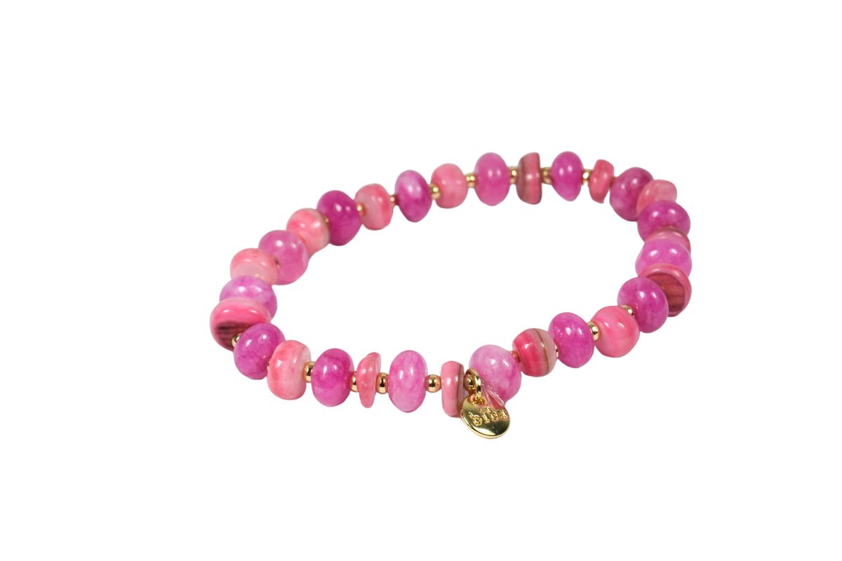 Biba Armband Rondelle Perlen Damen Armband Glücksbringer