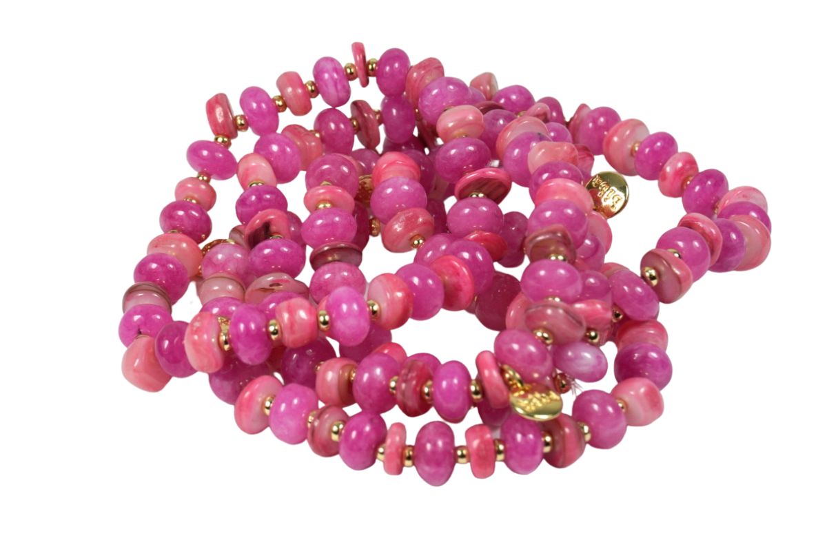 Biba Armband Rondelle Perlen Damen Armband Glücksbringer