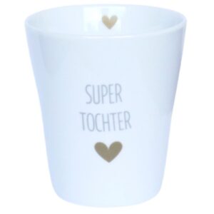Krasilnikoff Kaffeebecher Sprüche Tasse Mug Cup Super Tochter