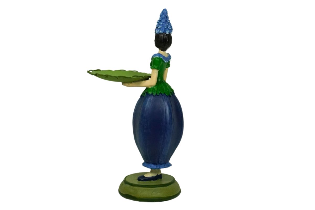 Dekofigur Teelichthalter Kerzenhalter Blumenmädchen Traubenhyazinthenmädchen