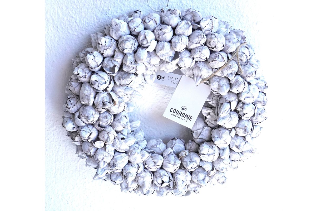 Couronne Wandkranz Türkranz Dekokranz Coco Fruit White 30 ∅