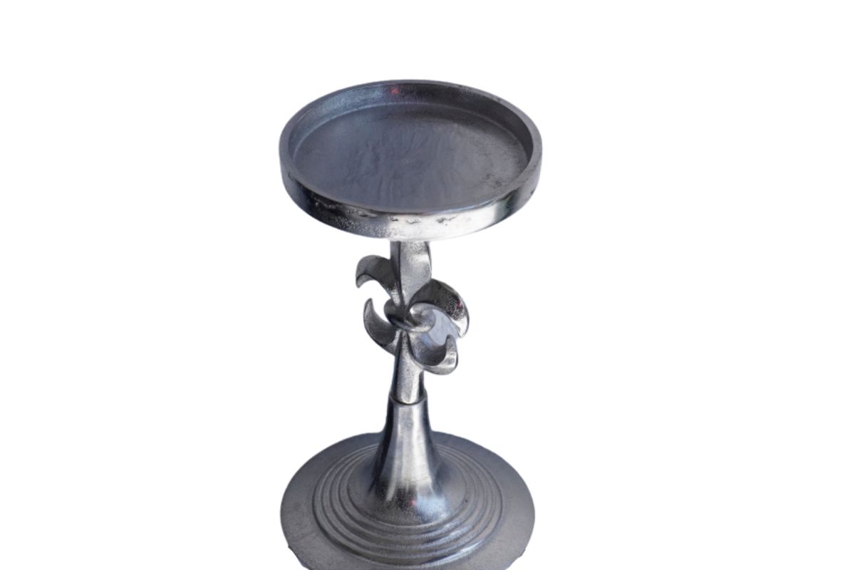 Colmore Kerzenständer Kerzenleuchter Lily Aluminium Kerzenhalter Fleur-de-Lis L – Bild 5