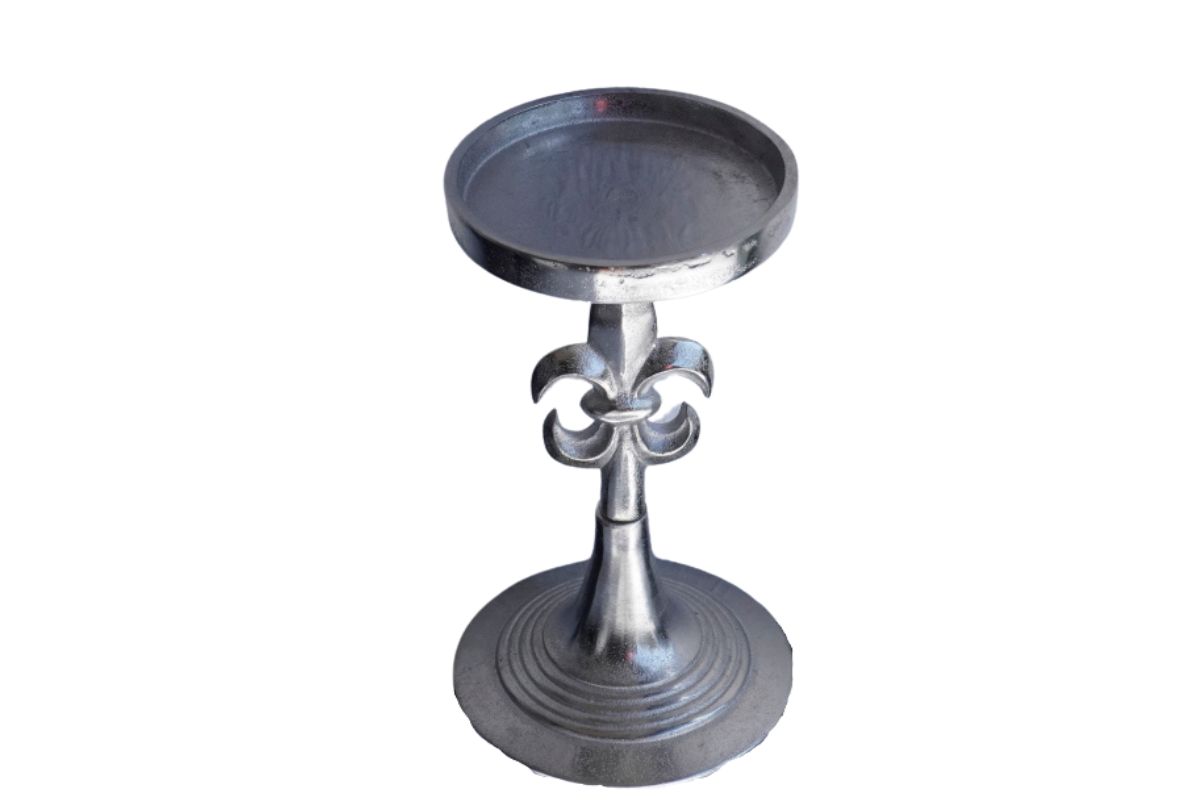 Colmore Kerzenständer Kerzenleuchter Lily Aluminium Kerzenhalter Fleur-de-Lis L